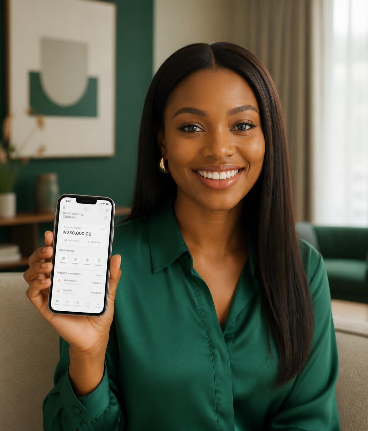 Customer topping up airtime with the Instant VTU app